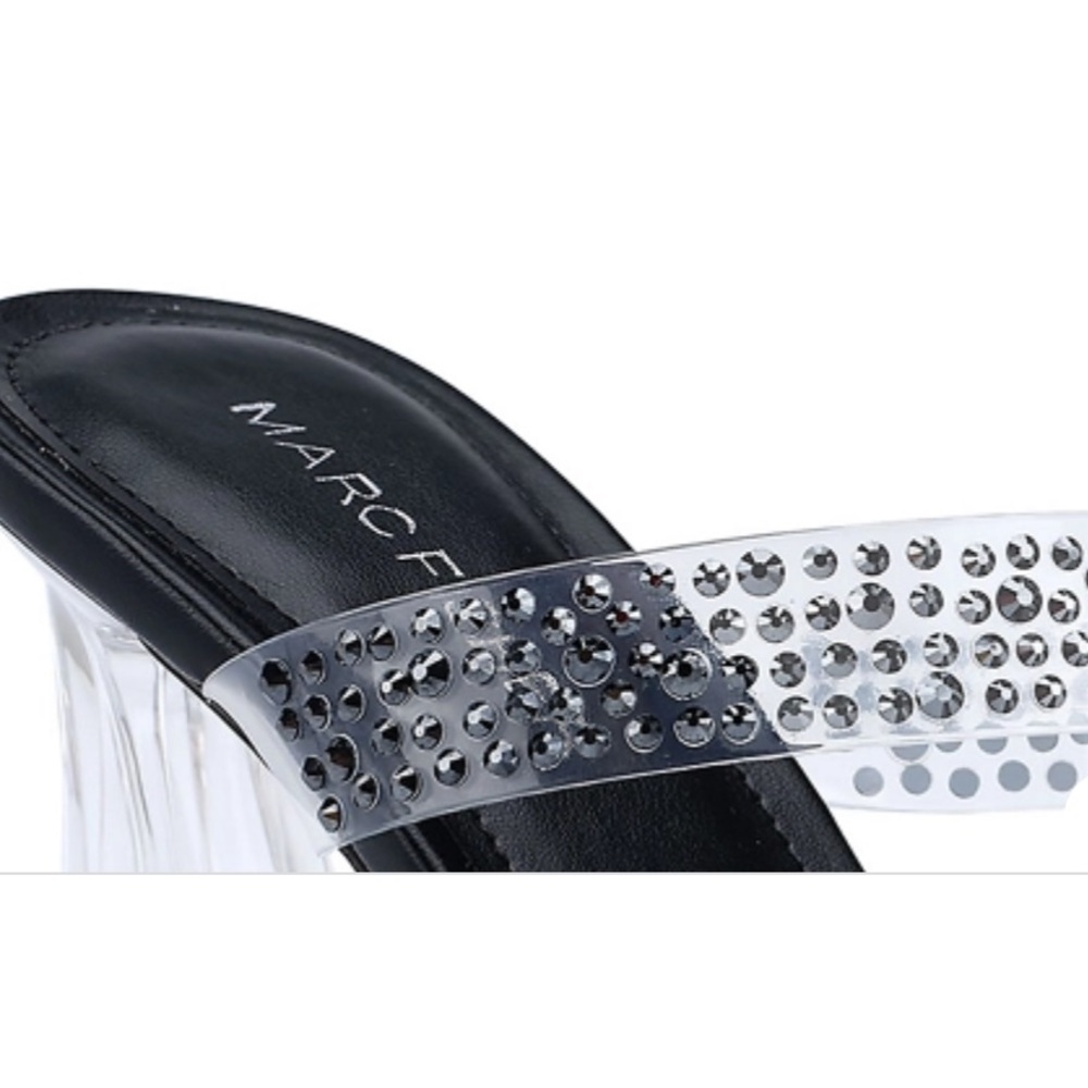 Mark Fisher Anlita Lucite Elegant Black-Embellished Women's Heels - Picture 5 of 11